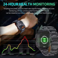 Novo Smartwatch Militar 2026 Masculino 3ATM para Esportes