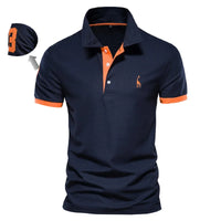Camisa Polo Masculina AIOPESON com Bordado e 35% Algodão