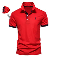Camisa Polo Masculina AIOPESON com Bordado e 35% Algodão